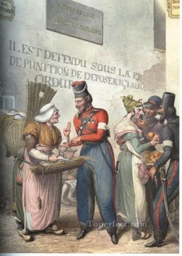 Cossacks in Paris 5 Georg Emanuel Opiz caricature Oil Paintings